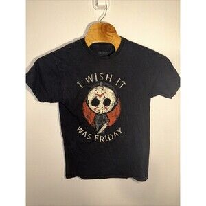 RARE Friday The 13th T Shirt/ Men’s (M) Black Offical Cotton /WISH IT WAS FRIDAY